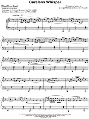 Careless Whisper by Sheet Music Boss - Sheet Music