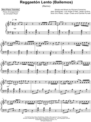 Reggaetón Lento (Remix) by Christian Pearl - Sheet Music