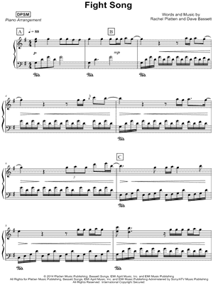 Fight Song by DPSM - Sheet Music