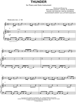 Thunder - Piano Accompaniment