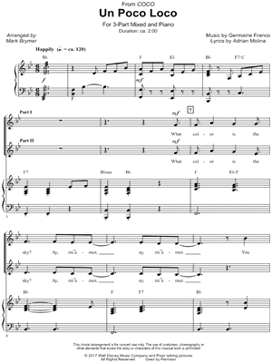 Un Poco Loco from Coco - Sheet Music