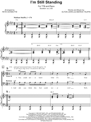 I'm Still Standing by Elton John - Sheet Music