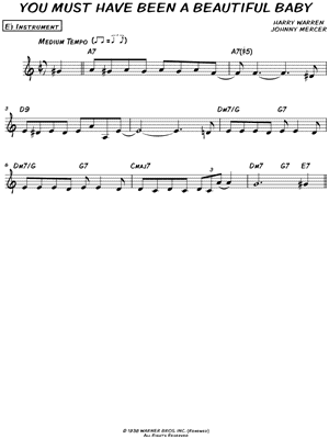 You Must Have Been a Beautiful Baby by Harry Warren - Sheet Music