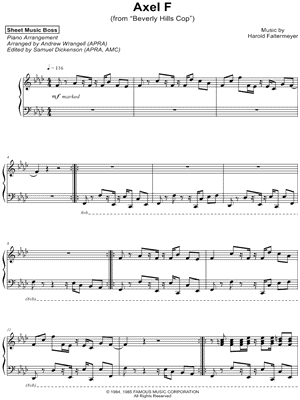 Axel F by Sheet Music Boss - Sheet Music
