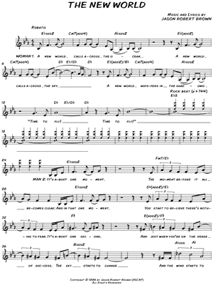 The New World from Songs for a New World - Sheet Music