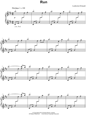 Run by Ludovico Einaudi & I Virtuosi Italiani - Sheet Music