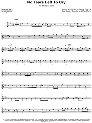 No Tears Left to Cry by Trumpet Guy - Sheet Music