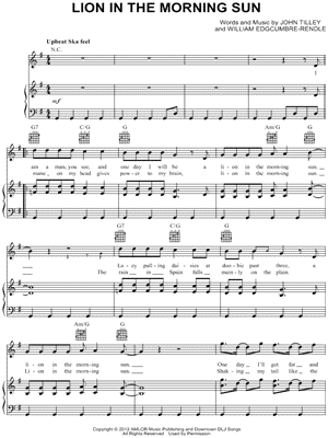 Lion In The Morning Sun