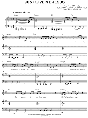 Just Give Me Jesus by Unspoken - Sheet Music