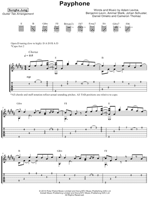 Payphone by Sungha Jung - Sheet Music