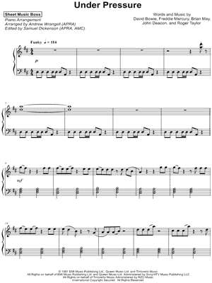 Under Pressure by Sheet Music Boss - Sheet Music