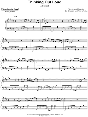 Thinking Out Loud [advanced] by Piano Tutorial Easy - Sheet Music