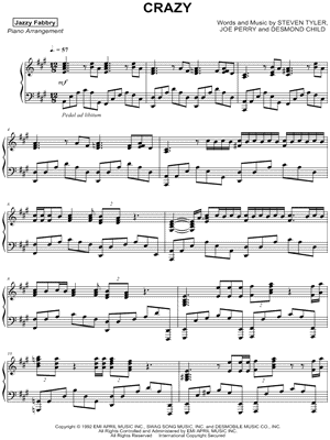 Crazy by Jazzy Fabbry - Sheet Music