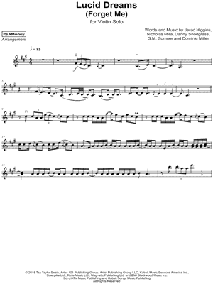 Lucid Dreams by ItsAMoney - Sheet Music