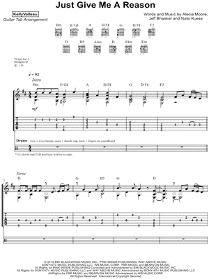 Just Give Me a Reason by Kelly Valleau - Sheet Music