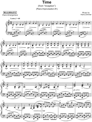 Time (Piano Improvisation #1) by MusicMike512 / Michael Tai - Sheet Music