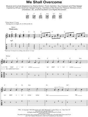 We Shall Overcome by Joan Baez - Sheet Music