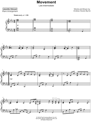Movement [late intermediate] by Jennifer Eklund - Sheet Music