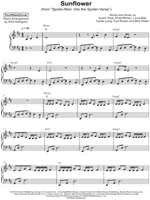 Sunflower by YourPianoCover - Sheet Music