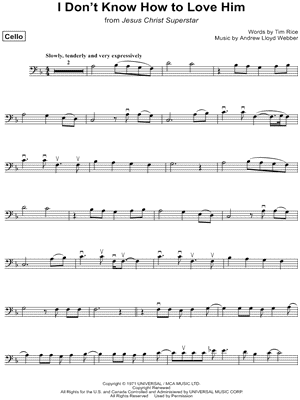 I Don't Know How to Love Him from Jesus Christ Superstar - Sheet Music