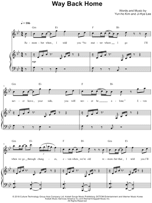 Way Back Home by SHAUN feat. Conor Maynard - Sheet Music