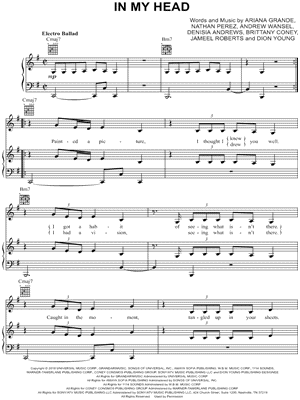 in my head by Ariana Grande - Sheet Music