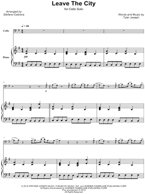 Leave the City - Cello & Piano by GnuS Cello - Sheet Music