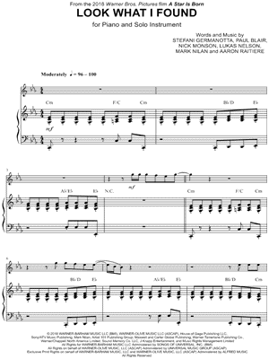 Look What I Found - Piano Accompaniment