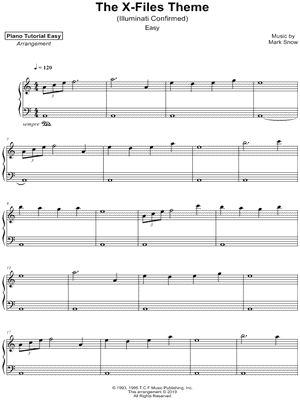 The X-Files Theme [easy] by Piano Tutorial Easy - Sheet Music