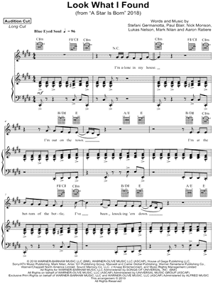 Look What I Found from A Star Is Born [2018] - Sheet Music