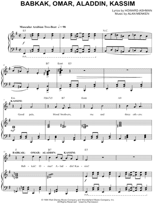 Babkak, Omar, Aladdin, Kassim