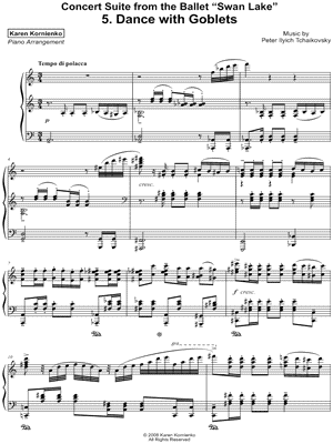 Dance with Goblets by Karen Kornienko - Sheet Music