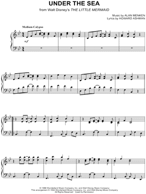 Under the Sea from The Little Mermaid - Sheet Music