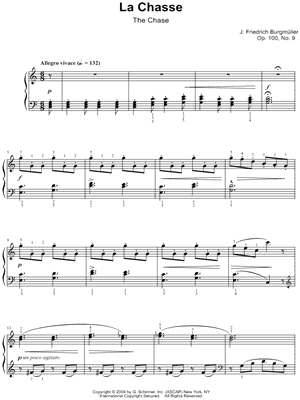 La Chasse by Johann Friedrich Burgmüller - Sheet Music