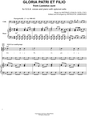 Gloria Patri Et Filio by Patrick Liebergen - Sheet Music