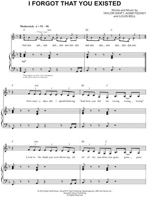 I Forgot That You Existed