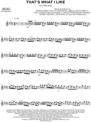 That's What I Like by Wei Nin - Sheet Music