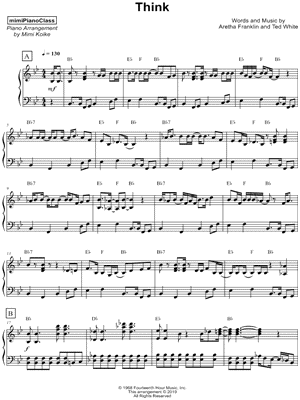 Think by mimiPianoClass - Sheet Music