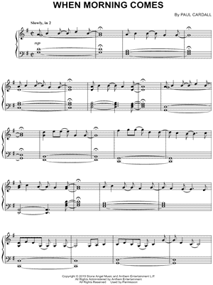 When Morning Comes by Paul Cardall - Sheet Music