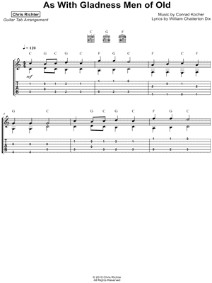 As with Gladness Men of Old