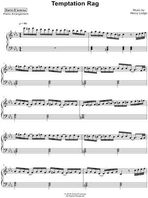 Temptation Rag by Dario D'aversa - Sheet Music