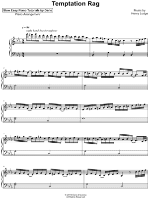 Temptation Rag by Dario D'aversa - Sheet Music