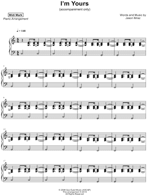 I'm Yours [accompaniment only]