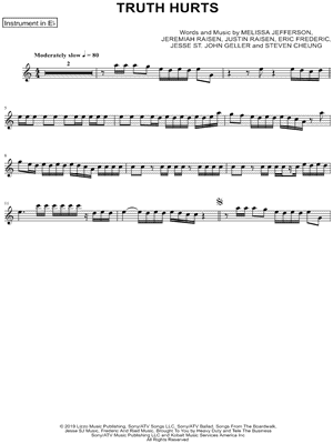 Truth Hurts - Eb Instrument