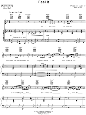 Feel It by Kate Bush - Sheet Music