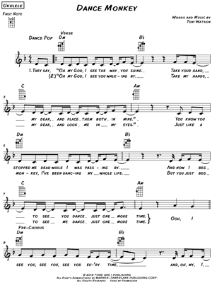 Dance Monkey by Tones and I - Sheet Music