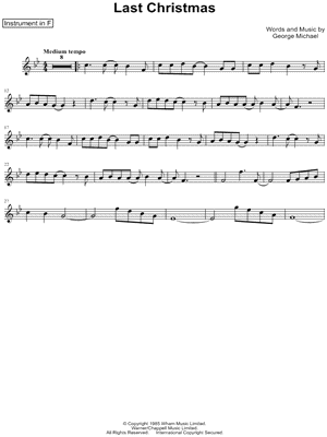 Last Christmas - F Instrument