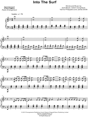 Into The Surf by Paul Fagan - Sheet Music