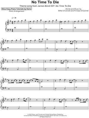 No Time to Die [Slow Easy Piano Tutorial]