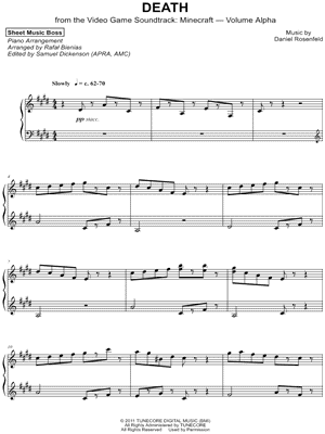 Death by Sheet Music Boss - Sheet Music
